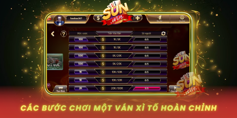 Cac Buoc Choi Mot Van Xi To Hoan Chinh