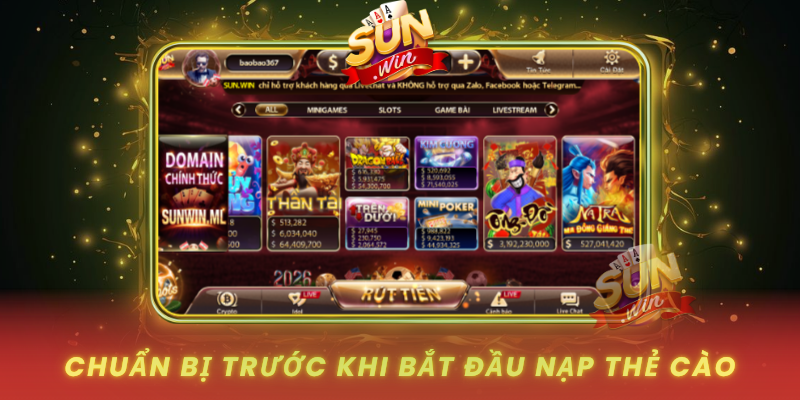 Chuan Bi Truoc Khi Bat Dau Nap The Cao