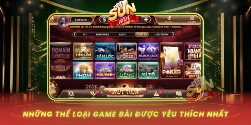 Nhung The Loai Game Bai Duoc Yeu Thich Nhat