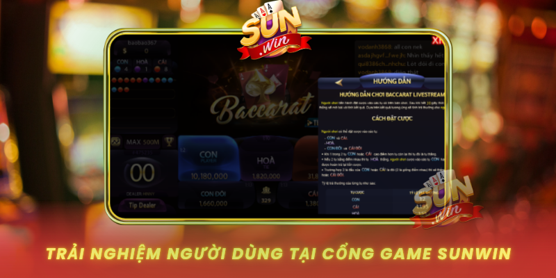 Trai Nghiem Nguoi Dung Tai Cong Game Sunwin