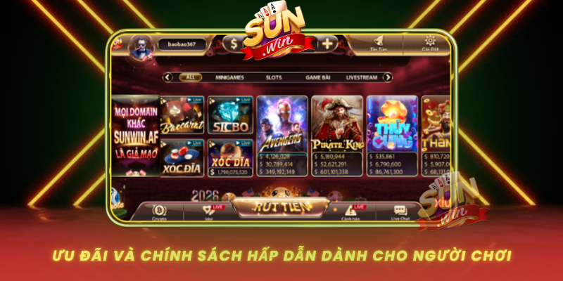 Uu Dai Va Chinh Sach Hap Dan Danh Cho Nguoi Choi Sunwin
